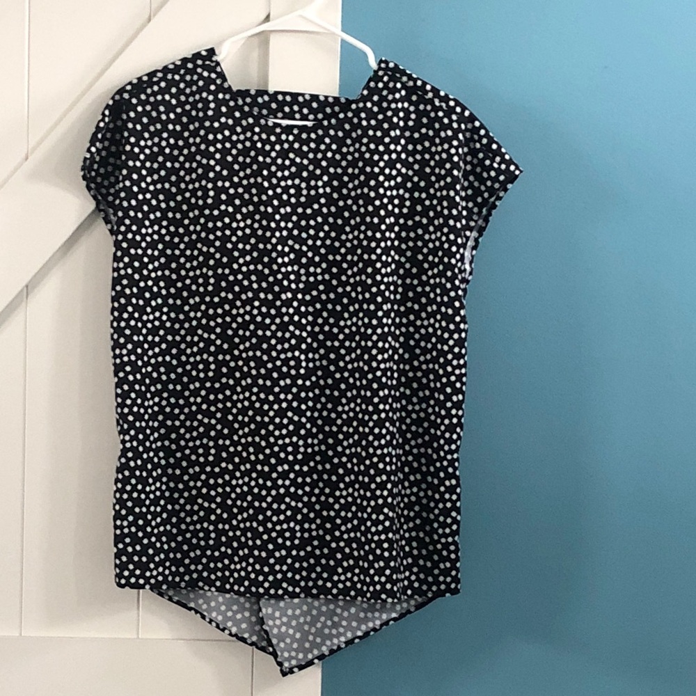 Set of 2 SHEIN Black and White Polka Dot Blouse